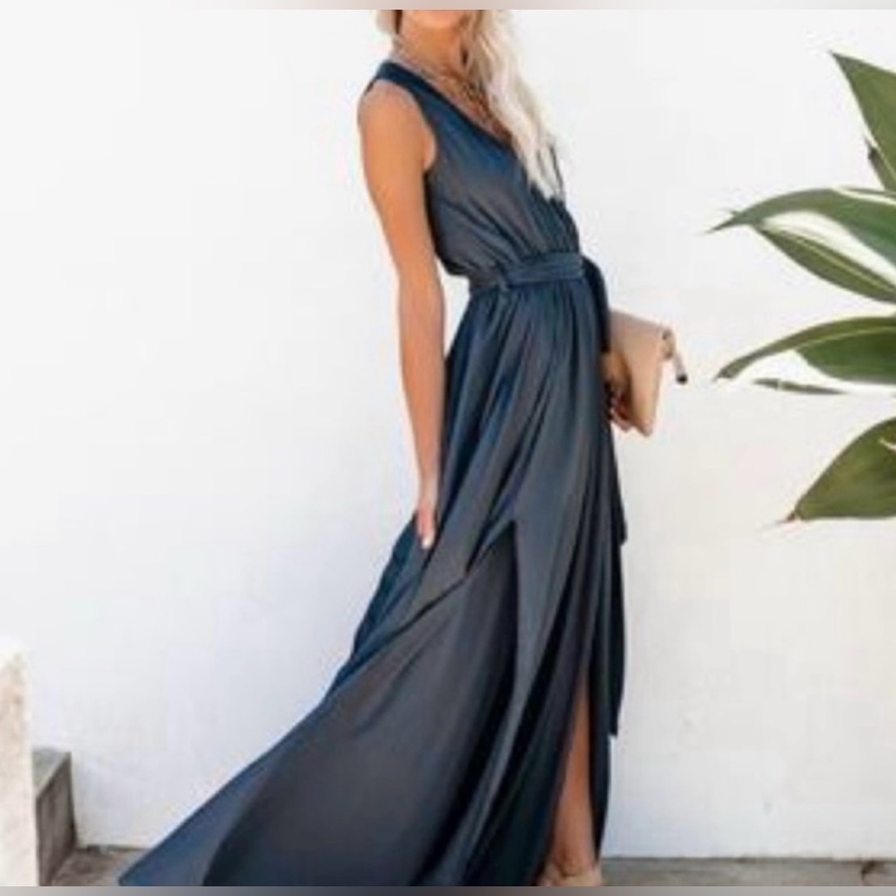 Vici Navy Blue Maxi Dress